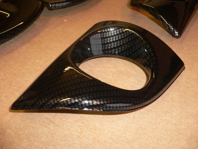 Mini Interior Parts carbon dipping on black base
