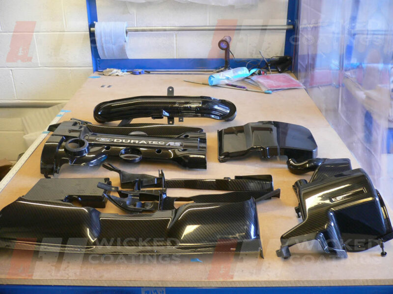 Ford focus engine bay plastics- carbon dipped