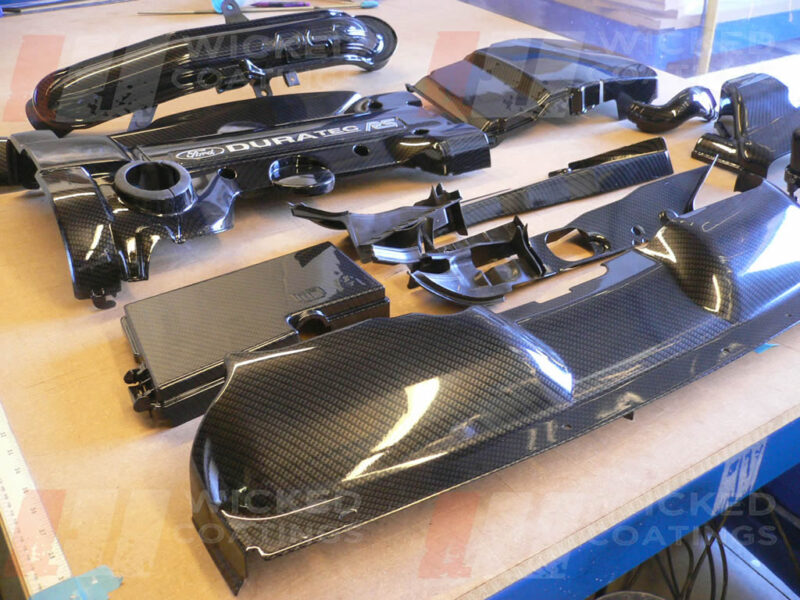 Ford focus engine bay plastics- carbon dipped