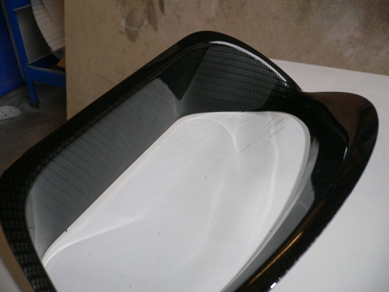 Honda Civic dash surround in carbon dipping