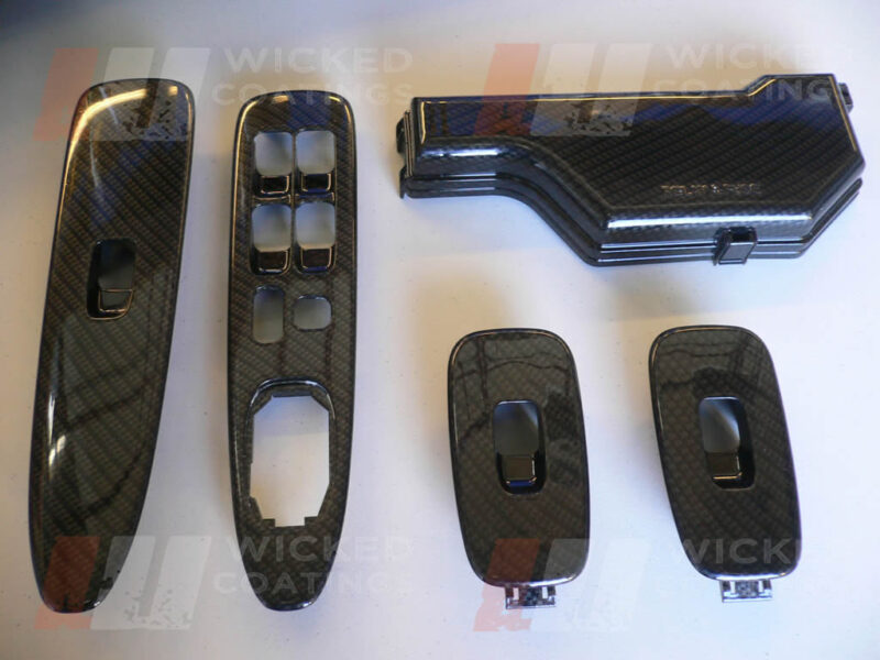 Lexus IS 200 door switch surround in carbon