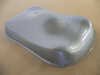 black dot over silver base