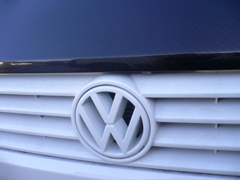 VW transporter carbon dipped bonnet over