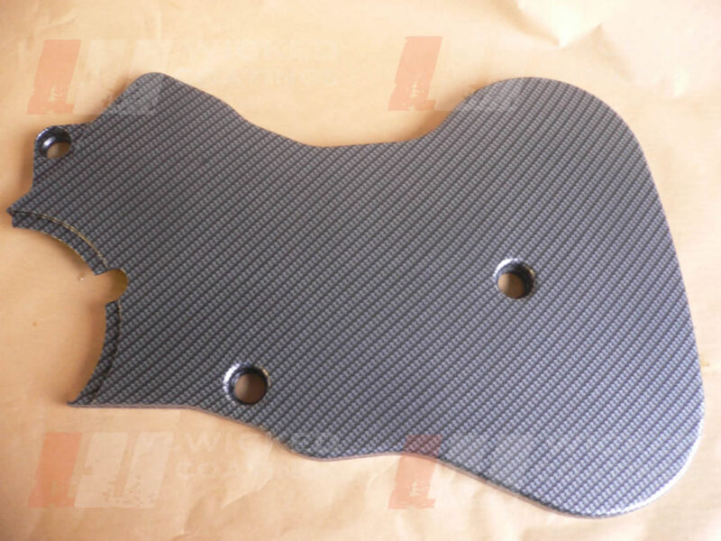 Vauxhall carbon dipped cam pulley cover- before laquer