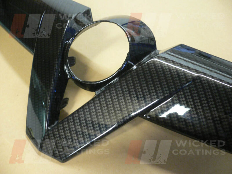 Close up of vauxhal grill trim - carbon dipping