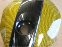 3 piece motorcycle tank carbon and carbon kevlar dip