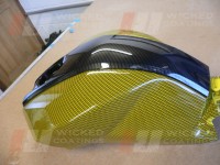 3 piece motorcycle tank carbon and carbon kevlar dip