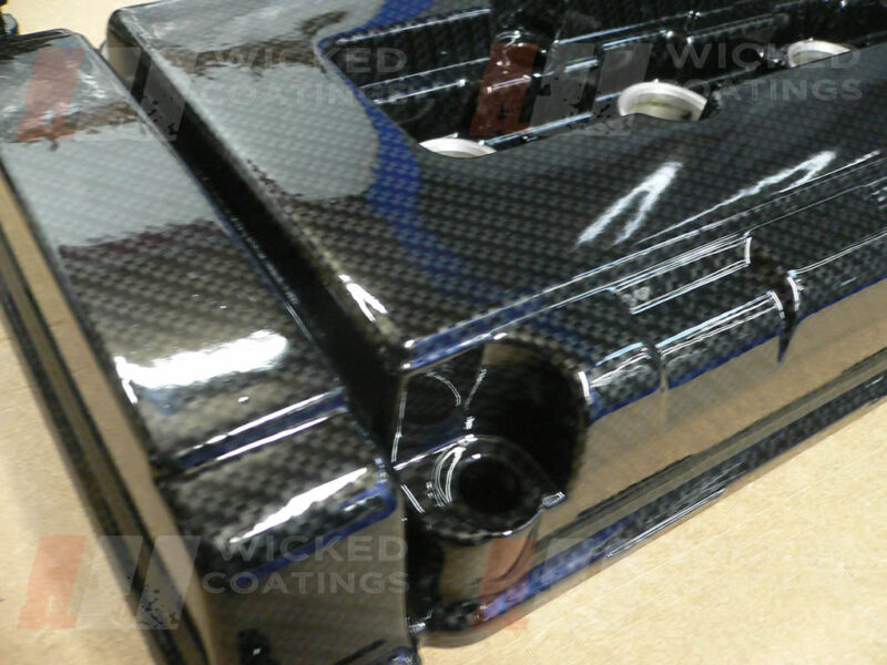 Honda Civic Rocker cover- carbon dipping, close up