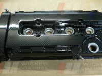 Carbon dipping on a Honda Civic cam cover