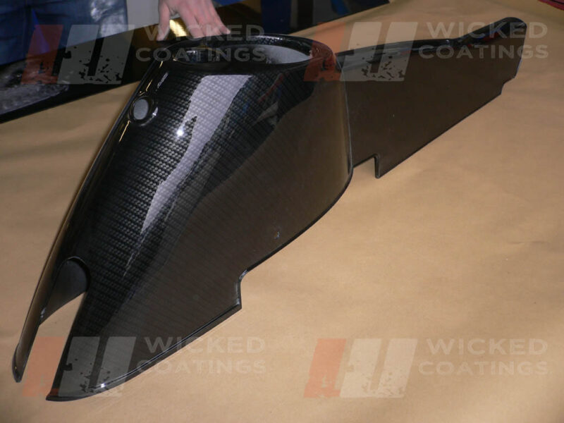 kit car tunnel interior, carbon dipping on black base