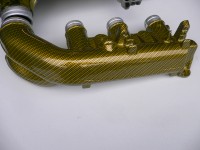 Vauxhal vectra V6 plenum parts black carbon weave over yellow