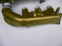 Vauxhal vectra V6 plenum parts black carbon weave over yellow