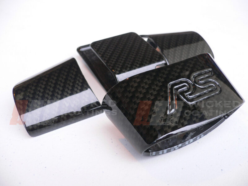 Ford Focus RS mk2 steering wheel trims- carbon dipped