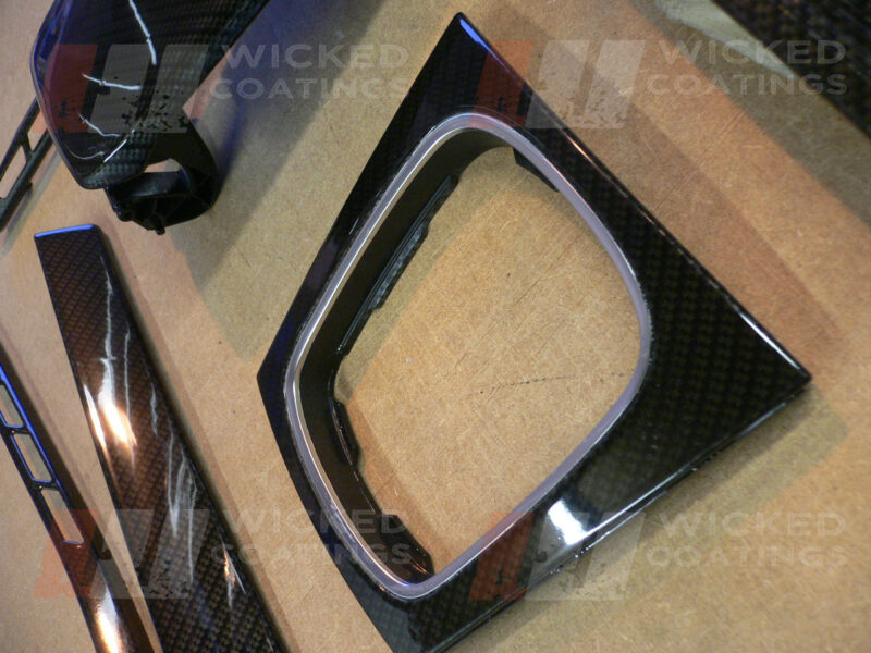 audi interior parts in carbon