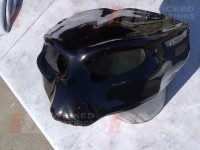 extra dark carbon dipped motorcycle headlight cover