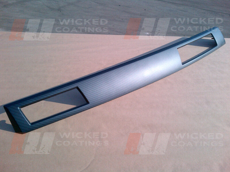carbon dipped BMW interior part with satin lacquer finish