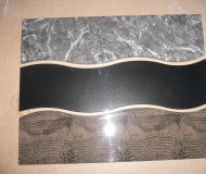 Crocodile skin,Marble and Carbon dipped chest of draw fronts