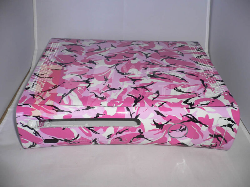 Pink camo over white xbox case