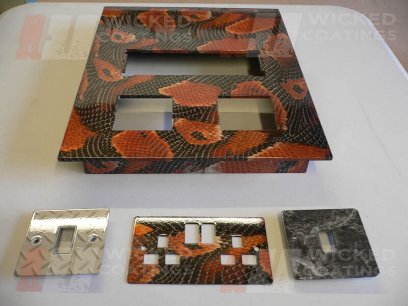 various patterns on house socket plates and display panel