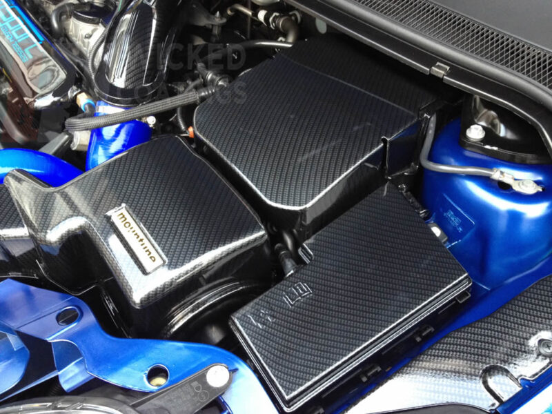 Ford Focus RS with carbon dipping on engine bay plastics