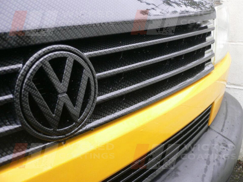 Carbon dipped bonnet and grill