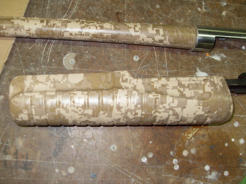 Brown camo dipped gun stock