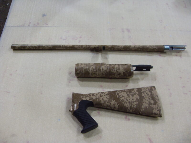 Brown camo dipped gun stock