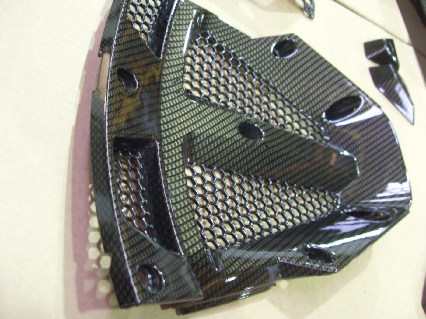 Carbon dipped super bike parts