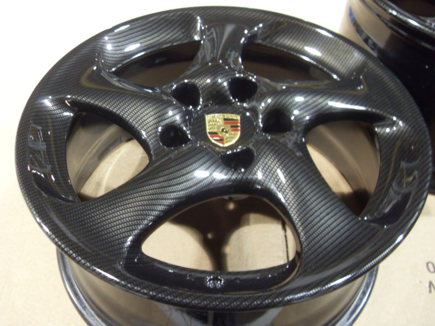 Porsche Carrera carbon dipped alloy wheels set