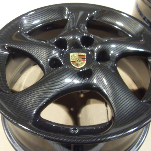 Porsche Carrera carbon dipped alloy wheels set