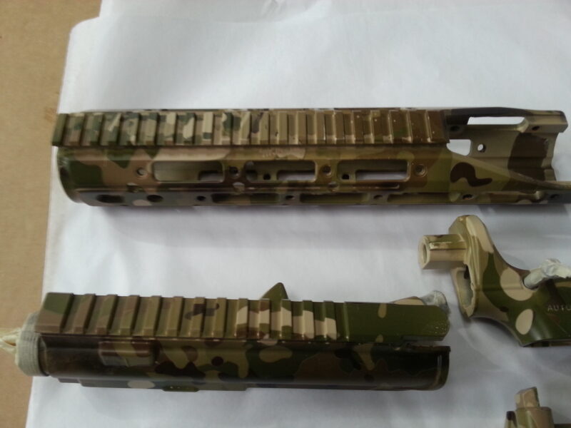 Gun Elements Coated In Military Camouflage Hydrographic Film