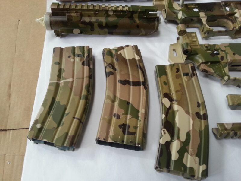 Gun Elements Coated In Military Camouflage Hydrographic Film