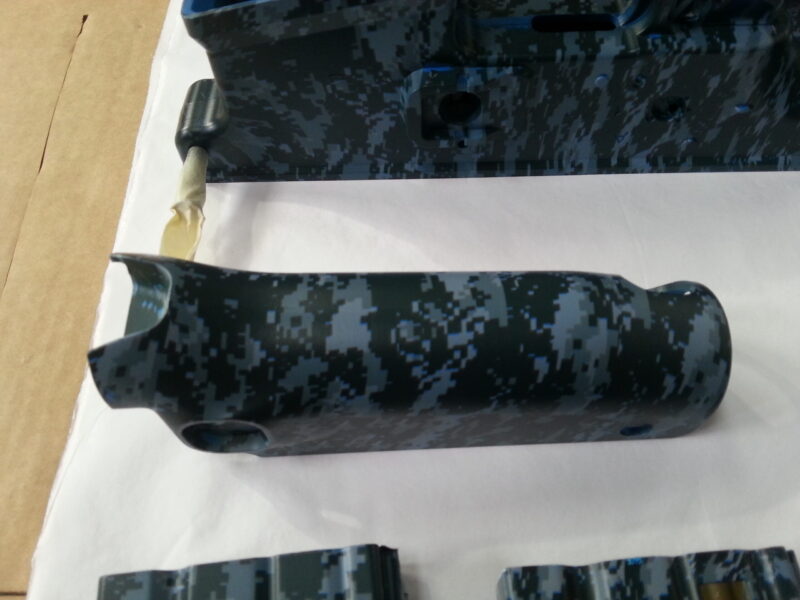 Gun Elements Coated In Camouflage Hydrographic Film