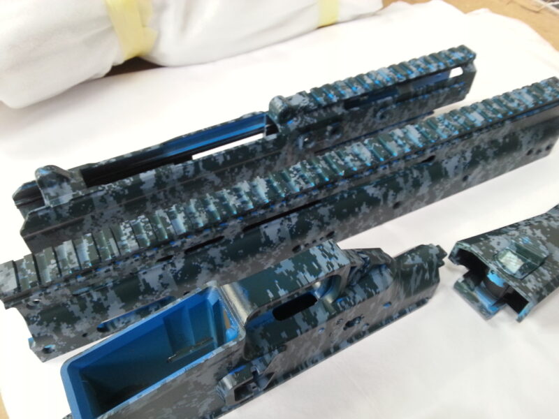 Gun Elements Coated In Camouflage Hydrographic Film