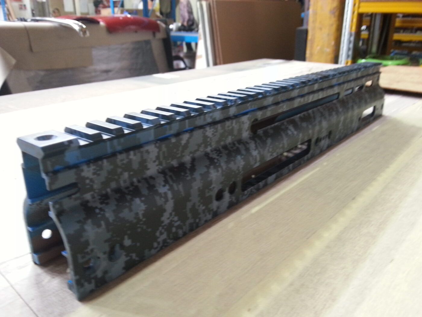 Gun Elements Coated In Camouflage Hydrographic Film