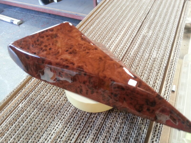 Car Interior Elements Coated In Wood Hydrographic Film