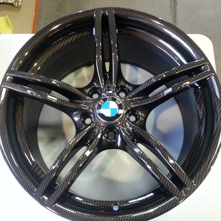 Wicked Coatings Bmw M Power Alloy Wheels Coated In Carbon Fibre Painted Black