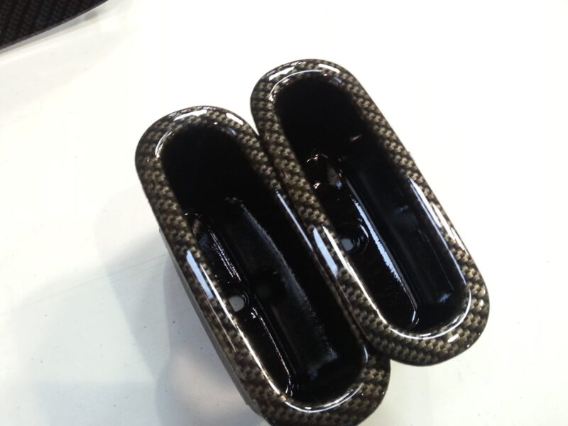 Car Interior Various Elements Coated In Carbon Fibre Hydrographic Film Painted Black