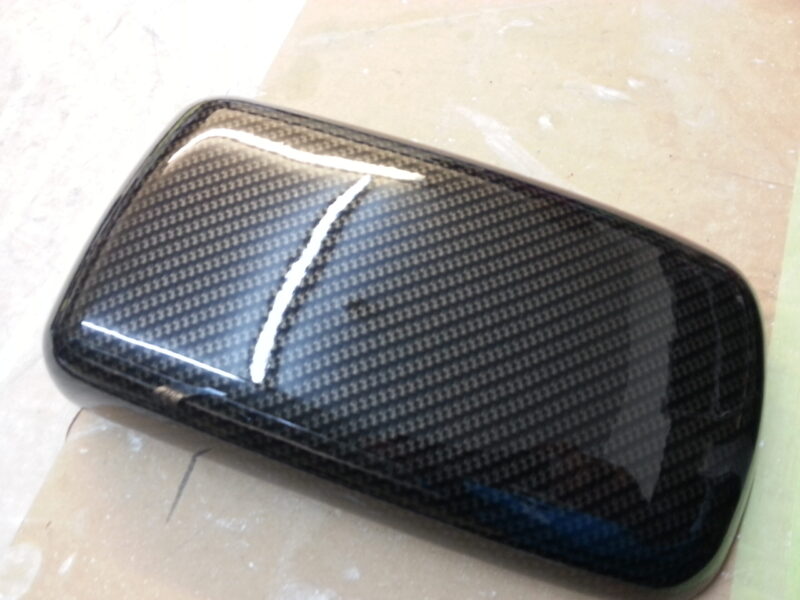 Car Interior Various Elements Coated In Carbon Fibre Hydrographic Film Painted Black