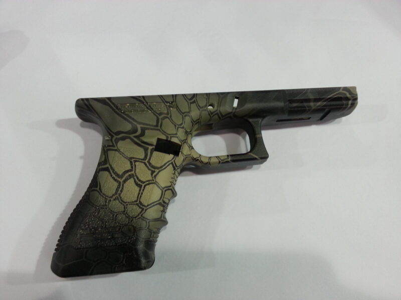 Gun Coated In Camouflage Hydrographic Film