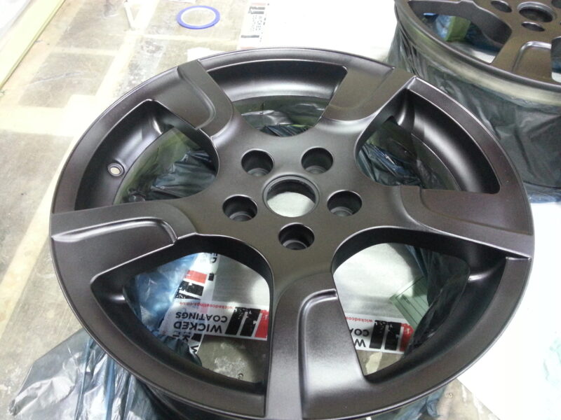 Car Alloy Wheels Painted Black