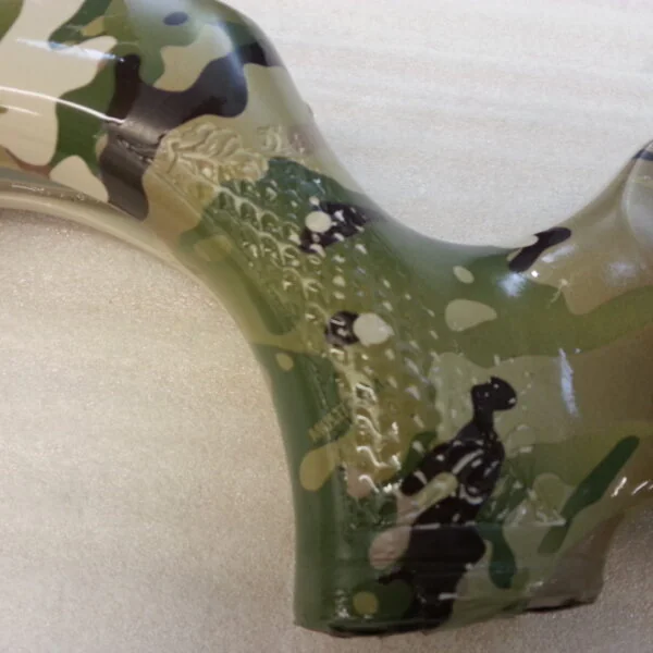 Gun Coated In Military Camouflage Hydrographic Film