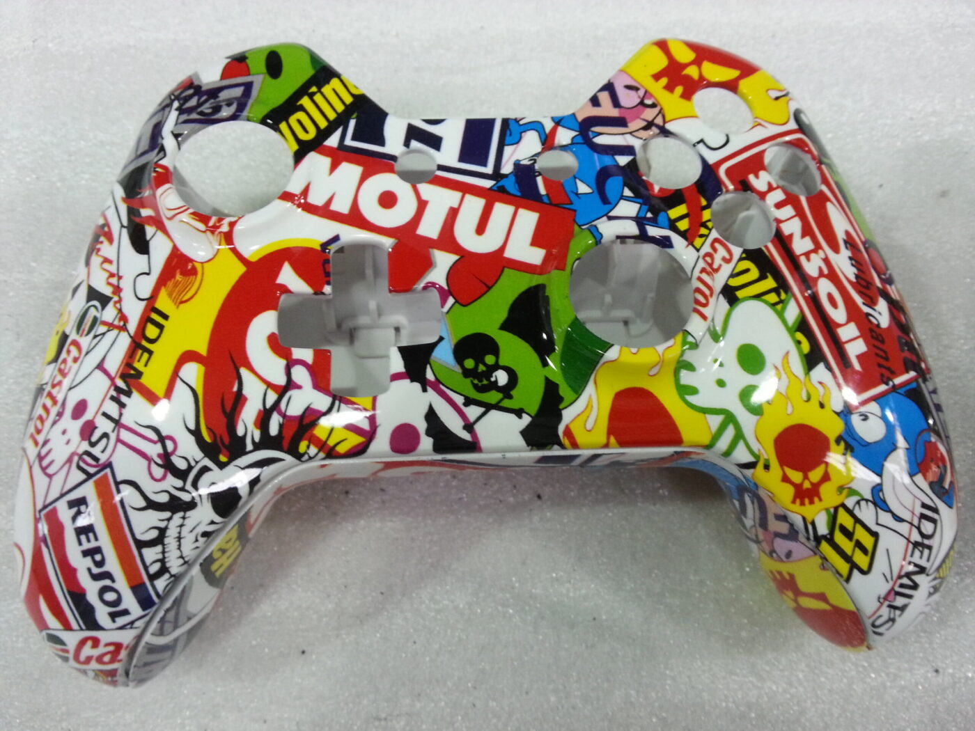 Gamepad Coated In Fancy Illusion Hydrographic Film