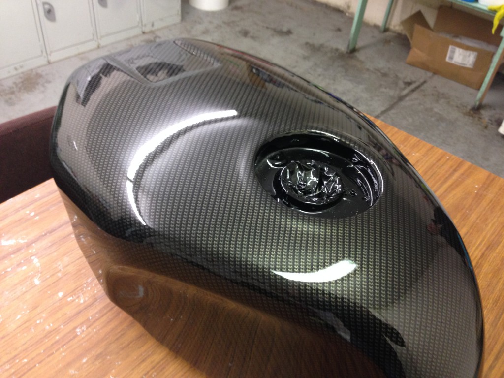 Wicked Coatings Motorbike parts coated in carbon fibre