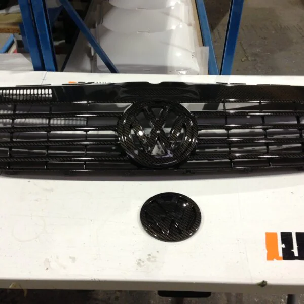 Various Car Parts Coated In Carbon Fibre