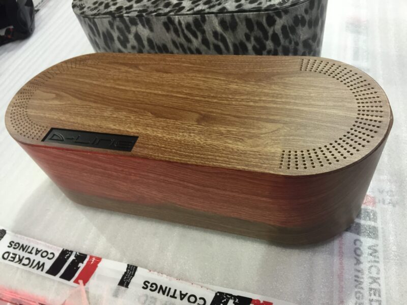 Speakers Coated In Wood And Panther Hydrographic Film