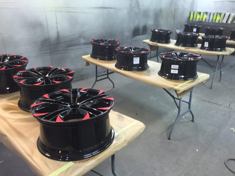 Toyota Supra custom regenerated and custom painted alloy wheels