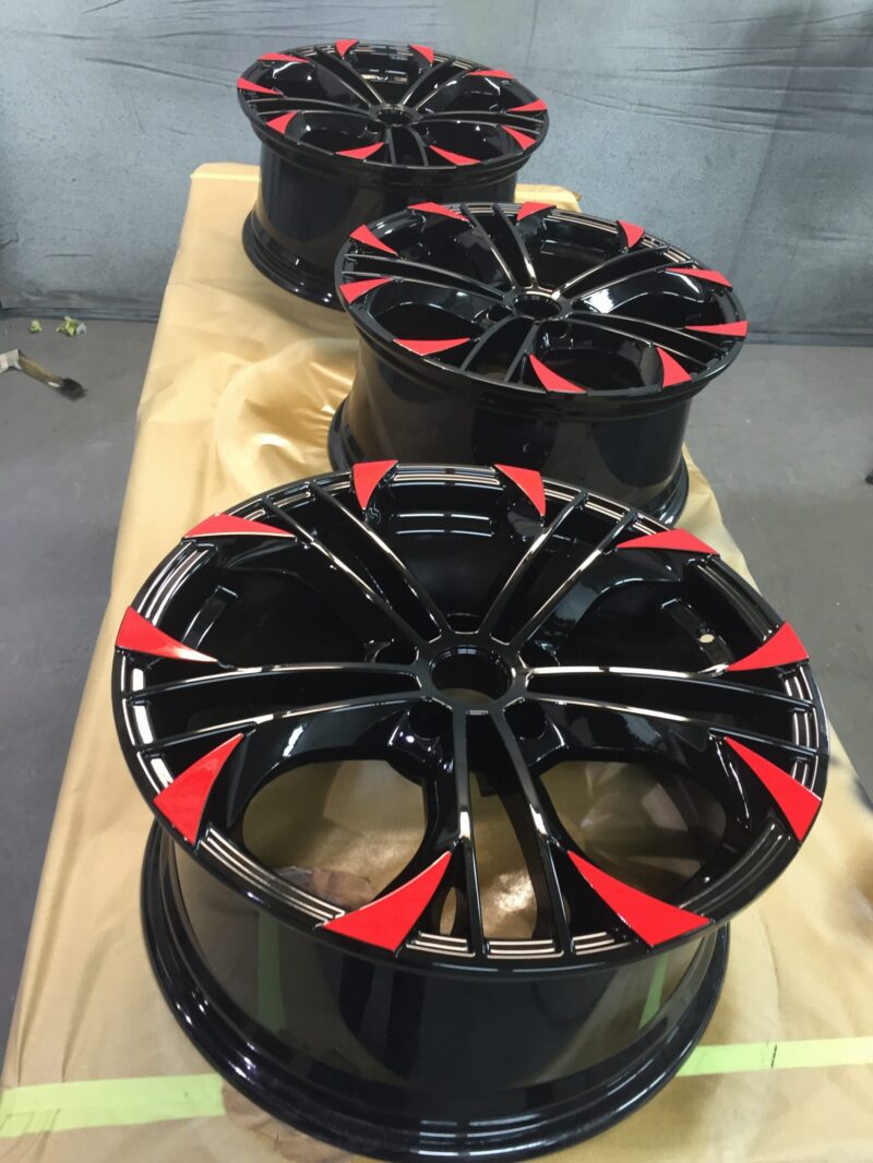 Toyota Supra custom regenerated and custom painted alloy wheels