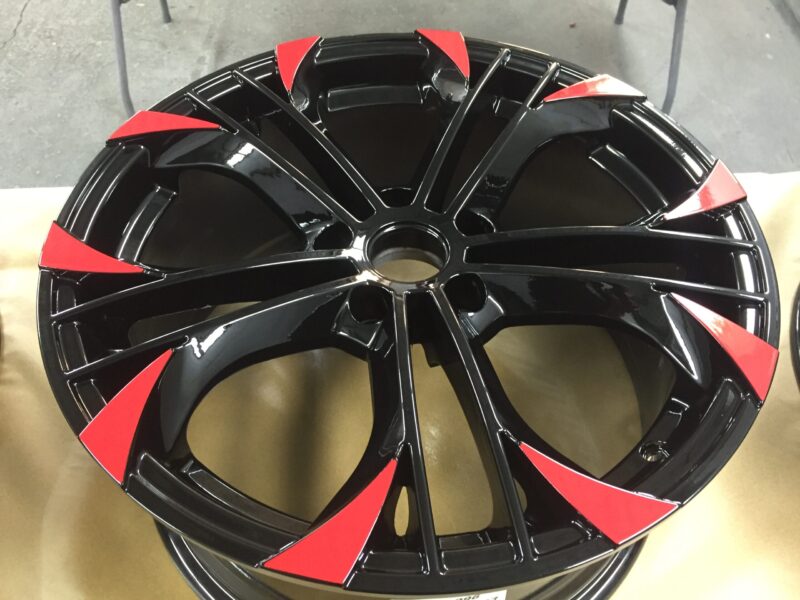 Toyota Supra custom regenerated and custom painted alloy wheels