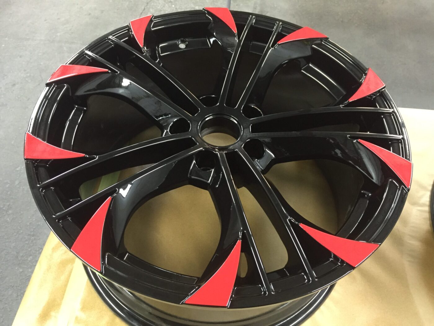 Toyota Supra custom regenerated and custom painted alloy wheels